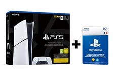 Console PlayStation 5 Edition Numérique + 80€ Carte Cadeau PlayStation | Compte PSN français uniquement [Code par Email]