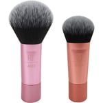 REAL TECHNIQUES Mini Makeup Foundation & Blush Synthetic Brisitles Brush Duo