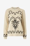 Object - Tröja objChio L/S O-neck Knit Pullover 13 - Beige