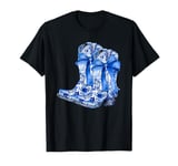 Boots Bow Coquette Coastal Cowgirl Blue Chinoiserie Floral T-Shirt