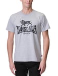 Lonsdale Men's Logo Regular Fit T-Shirt - Marl Grey, X-Large