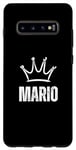 Coque pour Galaxy S10+ Couronne King Mario – Prénom personnalisé anniversaire #1 gagnant