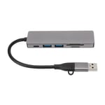 USB C -keskitin 6 in 1 USB3.0 3xUSB-portit 5 Gbps lähetys Kehittynyt piirisarja Kannettava telakointiasema kotikäyttöön toimistomatkoille