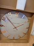 JOHN LEWIS NEW Thomas Kent Mulberry Wall Clock Rose Gold - 12 inch (30cm) Brand