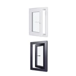 Fenetre PVC - LxH 500x800 mm - Triple vitrage - Blanc intérieur - Anthracite extérieur - Ferrage Gauche