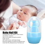 4Pcs Baby Nail Kit Safe Mini Scissors Nail File Nail Clippers Tweezers Blue Ggm