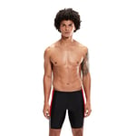 Speedo Men's Dive Jammer, Black/Fed Red/Dove Grey, 26