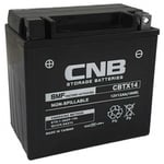 12V YTX14-BS MC-batteri 12Ah 150 x 87 x 145 mm