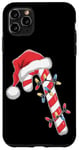 Coque pour iPhone 11 Pro Max Bonnet de Père Noël en forme de canne à sucre d'orge