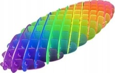 Leantoys Fidget Rainbow Transparent Anti-Stress Färgglad Flexibel 12Cm Leksak