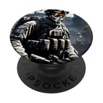 Military Soldier Officer Art Military Art Combat Aesthetics PopSockets Adhesive PopGrip