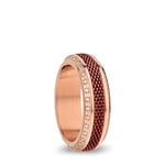 BERING Combinaison de Bagues Échangeables pour Femme en Or Rose et Rouge avec le Système Unique Twist & Change, Huang-He