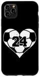 iPhone 11 Pro Max Soccer Number 24 Jersey Funny Soccer Heart Game Day Case