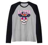 Boss Woman Funny Skull Gift Idea Raglan Baseball Tee