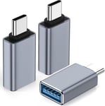 Adaptateur USB C vers USB 3.0,USB A Femelle vers USB C Mâle Adaptateur OTG Convertir pour iPhone 15 Pro Max Plus,pour MacBook Pro/Air,i-Pad,Appareil Thunderbolt 4/3 [Installation côte à côte]