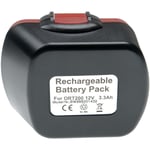 vhbw 1x Batterie compatible avec Bosch GSR 12-2, JAN-55, GSR 12-1, GSR 12V, PSR 12, PAG 12, PSB 12 VE-2 outil électrique (3000 mAh, NiMH, 12 V) rouge