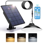 Aigostar - Lampe solaire d'extérieur avec télécommande,Dimmable. Lampe solaire avec minuterie,Batterie de grande capacité,étanchéité IP65,Lampe solaire avec câble de 3 mètres pour intérieur/extérieur