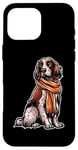 iPhone 16 Pro Max English Setter Dog Scarf Pumpkin Autumn Happy Thanksgiving Case