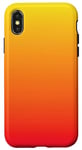 Coque pour iPhone X/XS Dégradé de couleur rouge, orange, jaune