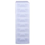 Really Useful Box 8 x 7 Litre Plastic Drawer Unit Transparent 300 x 420 x 925 mm