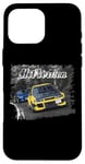 Coque pour iPhone 16 Pro Max CP9A Racing CAR jaune vs bleu