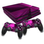 Ensemble Polygone Rose Autocollant Peau Film Adapté pour Ps4 Pro Console