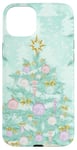 iPhone 15 Plus Pastel Green Mint Christmas Tree Ornaments Decoration Winter Case