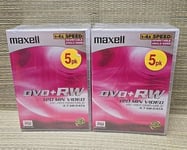 Maxell 10 Pack DVD + RW 120 min 4.7 GB Blank DVD Discs 1-4x Speed. Free P&P