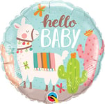 Folat Ballon Foil 'Hello Baby' Llama, 78689Q, Meerkleurig