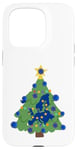 Coque pour iPhone 15 Pro Euro Bleu Jaune Europe Pull de Noël Famille Hommes Femmes