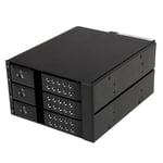 StarTech 3-Bay Hot Swap Backplane for 3.5in SAS II/SATA III - 6 Gbps HDD - Aluminum Trayless Mobile Rack Backplane (HSB3SATSASBA) - bevegelig