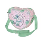 Disney Lilo et Stitch Hug-Sac à Bandoulière Coeur Casual, Rose, 21 x 15,5 cm