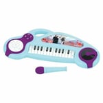 Lexibook K704FZ Frozen Electronic Piano for Children with Light Effects, Microphone, Drums, Built-in Speaker, Demo Tunes, DJ Player, Purple/Blue