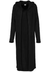 Urban Classics Women's Ladies Hooded Feather Cardigan Sweater, Black, X-Small