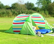 🌟 Pro Action 4-Man 1-Room Pop-Up Camping Tent – Green, Easy Setup, Great Condit