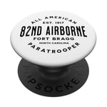 82nd Airborne Parachutiste Fort Bragg All American Veteran PopSockets PopGrip Adhésif