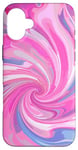 iPhone 16 Plus Swirl Pink Color Illustration Pattern Abstract Art Case