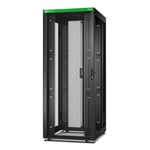 APC EASY RACK 800MM/42U/1000MM , WITH ROOF, CASTORS,FEET AND 4 BRACKETS, NO SIDE PANELS,BOTTOM, BLAC