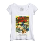 T-Shirt Femme Col Echancré Blood Of The Vampire Vieille Affiche Film Rétro Poster Cinéma Vintage