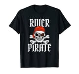 River Pirate Halloween Skull & Crossbones Pirate Eyepatch T-Shirt