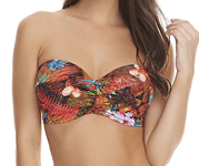 Freya Bandeau Bikini Top Underwire Twist Safari Beach 30E