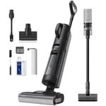 dreame H12 Dual Wet Dry Vacuum Cleaner, 4-in-1 Cordless Vacuum for Multi-Surface, One-Step Self Cleaning with Hot Air Drying, Edge-to-Edge Cleaning, App, Voice Control