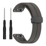 Garmin Fenix 7X 26mm klockband med verktyg - Grå