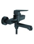 Ibergrif M13107B Robinet pour baignoire et douche, avec douchette, tuyau et support, noir