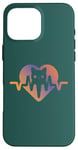 Coque pour iPhone 16 Pro Max Chat Heartbeat Nurse Animal Kitty Mom & Dad Heart Retro