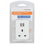 UK to EU Travel Adapter, European Plug Adapter, with 2 USB Ports 10AMP