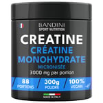 Bandini® Créatine Monohydrate en Poudre 100% Pure pour Augmenter la Performance