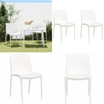 Vidaxl - Chaises de jardin lot de 2 blanc 50x46x80 cm polypropylène - chaise de jardin - chaises de jardin - Home & Living - Blanc