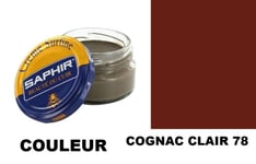 CIRAGE CUIR CHAUSSURE POMMADIER MARRON COGNAC CLAIR 78 SAPHIR CREME SURFINE