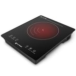 Grunkel - PIN-2000 - Plaque à induction portable avec commandes tactiles et 8 niveaux de puissance, arrêt automatique de sécurité et verrouillage enfant - 2000 W - Noir